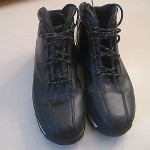 BLACK LEATHER TIMBERLAND BOOTS MENS SIZE 9.5M