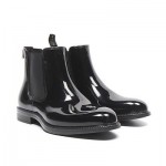 HUGO BOSS Size 41 /UK 6 /US 7 Mens Black Patent Boots NEW CN 4