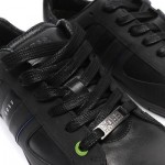 HUGO BOSS GREEN Size 40 /UK 6 /US 7 Mens Black Eldorado Trainers NEW CN 7