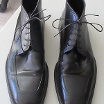 Men’s Hugo Boss black leather lace up ankle boots sz 10.5 (9) Made in Italy