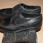 Brand New w Box Hugo Boss Black Wingtip Brogues Shoes for Men, Size US 13