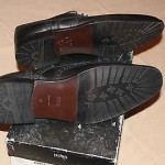 Brand New w Box Hugo Boss Black Wingtip Brogues Shoes for Men, Size US 13