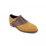Cole Haan Carter Rbr.Saddle Mens Size 8 Brown Suede Oxfords Shoes