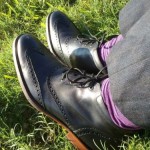 NEW COLE HAAN LIAM CHUKKA II size: 11.5M BLACK LEATHER WINGTIP BOOTS