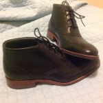 NEW COLE HAAN LIAM CHUKKA II size: 11.5M BLACK LEATHER WINGTIP BOOTS