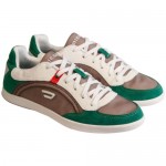 Diesel Mens Starch Gray Green Casual Lace Up Sneakers Shoes