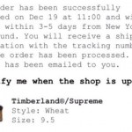 Supreme X Timberland 6″ Boots Wheat Soldout Msg For $280 Shipped