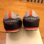 Diesel Men’s Shoes, Black/Orange Long Term Gunner Sneaker, Size 10, New in Box!