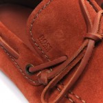 HUGO BOSS Mens Dark Red Suede Reallio Moccasins NEW CN 1