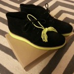 NIB New Men’s Sz 12 Cole Haan Lunargrand Chukka Black Suede Volt 100% Authentic