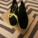 NIB New Men’s Sz 12 Cole Haan Lunargrand Chukka Black Suede Volt 100% Authentic