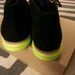 NIB New Men’s Sz 12 Cole Haan Lunargrand Chukka Black Suede Volt 100% Authentic