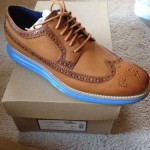 New Release Cole Haan Lunargrand Wingtip Tan Camello/Chambray Size 9 M $228