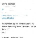 RONNIE FIEG FOR TIMBERLAND 6″ 40 BELOW SHEARLING BOOT – PECAN Size 11