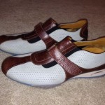 Cole Haan Air Men’s Shoes Size 9 Suede Loafer Cream & Brown Leather Slip On EUC