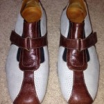 Cole Haan Air Men’s Shoes Size 9 Suede Loafer Cream & Brown Leather Slip On EUC