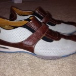 Cole Haan Air Men’s Shoes Size 9 Suede Loafer Cream & Brown Leather Slip On EUC