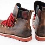 Cole Haan C09751 Nike Air 12 cigar brown leather Ankle Plaid Laced Red boot shoe