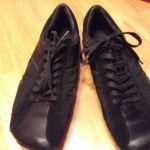 DIESEL Auriga Black Leather Casual Lace Up Shoe mens size 12