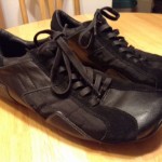 DIESEL Auriga Black Leather Casual Lace Up Shoe mens size 12