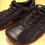 DIESEL Auriga Black Leather Casual Lace Up Shoe mens size 12