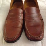 COLE HAAN DOUGLAS TAN SADDLE LEATHER PENNY DRIVING LOAFER SHOES MENS 16M EUC