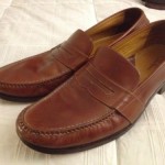 COLE HAAN DOUGLAS TAN SADDLE LEATHER PENNY DRIVING LOAFER SHOES MENS 16M EUC