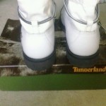 Mens timberland boots white roll top size 11 slightly used