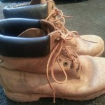 TIMBERLAND WORK BOOT real  LEATHER US SZ 11 MEDIUM need cleaning good shape