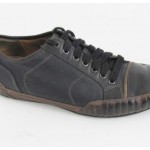 COLE HAAN Mens Black Brown Leather Canvas Sneakers Lace Up Comfort Shoes Sz 10.5