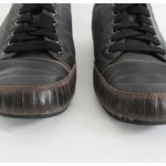 COLE HAAN Mens Black Brown Leather Canvas Sneakers Lace Up Comfort Shoes Sz 10.5