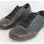 COLE HAAN Mens Black Brown Leather Canvas Sneakers Lace Up Comfort Shoes Sz 10.5