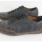 COLE HAAN Mens Black Brown Leather Canvas Sneakers Lace Up Comfort Shoes Sz 10.5