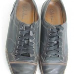 COLE HAAN Mens Black Brown Leather Canvas Sneakers Lace Up Comfort Shoes Sz 10.5