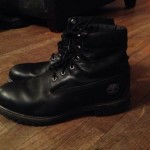 MENS TIMBERLAND ROLL TOP BOOTS BLACK SIZE 11M