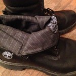 MENS TIMBERLAND ROLL TOP BOOTS BLACK SIZE 11M