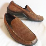 Cole Haan Tobacco Nubuck/Pebble Leather Slip-on Loafers~Driving Moccasins 12 M