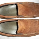 Cole Haan Tobacco Nubuck/Pebble Leather Slip-on Loafers~Driving Moccasins 12 M