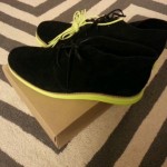 NIB New Men’s Sz 12 Cole Haan Lunargrand Chukka Black Suede Volt 100% Authentic