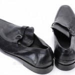 Hugo Boss 50217172 L10.5 R10 black Apron Toe Bit Strap Loafer shoe New MISMATE
