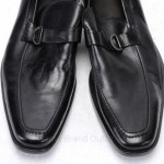 Hugo Boss 50217172 L10.5 R10 black Apron Toe Bit Strap Loafer shoe New MISMATE