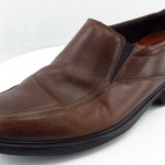 Clarks Unstructured Brown Leather Slip On Loafers Men Size 10.5 M