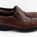 Clarks Unstructured Brown Leather Slip On Loafers Men Size 10.5 M