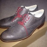 Men’s Cole Haan Air Colton Casual Wingtip Iron Textured Grey Leather 11M C10557
