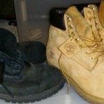 2 pair lot Men’s TIMBERLAND ‘6″ Premium Waterproof’ Boots US 11m black tan wheat