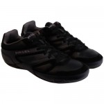 Diesel Mens Smatch S Black Casual Leather Lace Up Sneakers Shoes