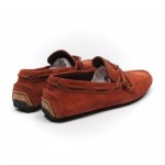 HUGO BOSS Mens Dark Red Suede Reallio Moccasins NEW CN 1