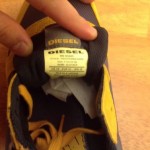Diesel Men’s Yellow/Gray Shoes, “The Great Era Slocker Sneakers”, Size 10, New!