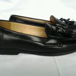 MENS SIZE 10M Cole Haan city BLACK Leather TASSEL LOAFERS Driver Shoes