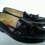 MENS SIZE 10M Cole Haan city BLACK Leather TASSEL LOAFERS Driver Shoes